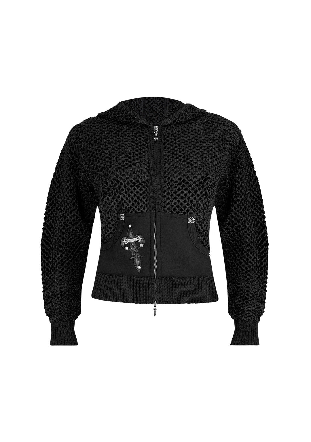 トップス Mesh Knit Hoodie/Jent Louis Midnight Mesh Knit Hoodie Black – NAMED COLLECTIVE®