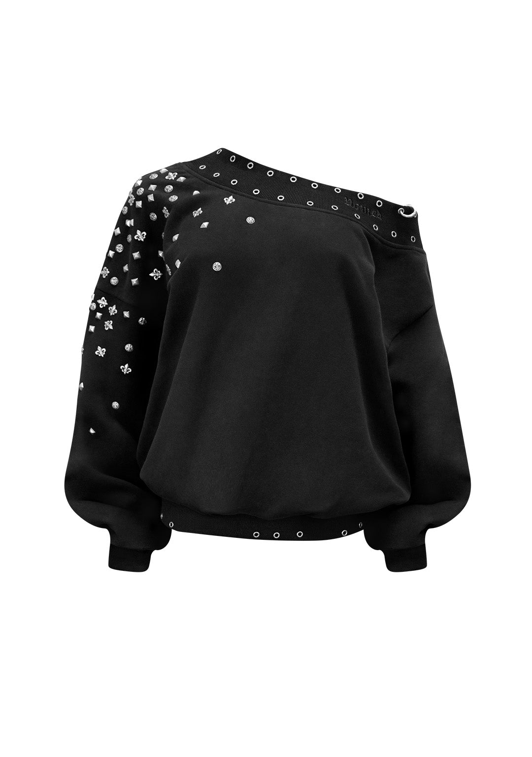 Midnight Studded Off The Shoulder Sweater Black – NAMED COLLECTIVE®