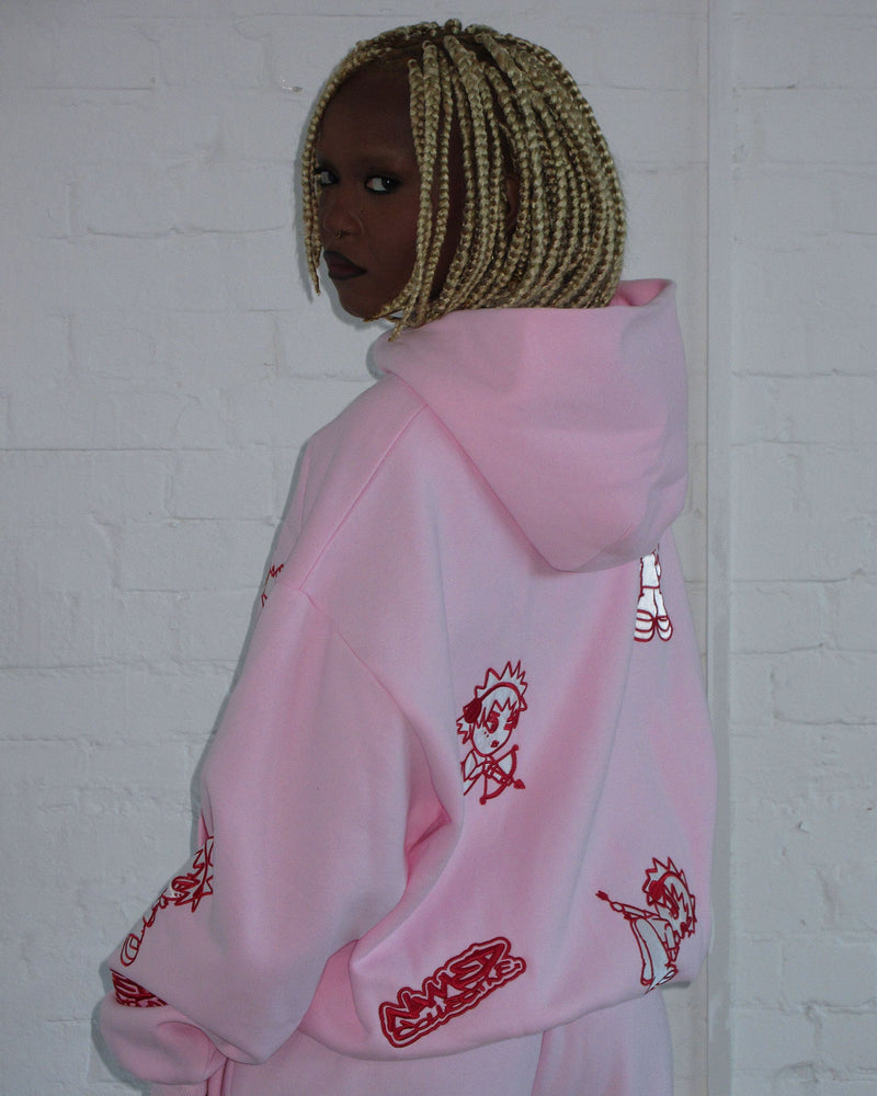 DO NOT ENABLE - MISBEHAVE ZIP HOODIE PINK POISON