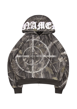 MISSION RHINESTONE ZIP HOODIE TREE CAMO