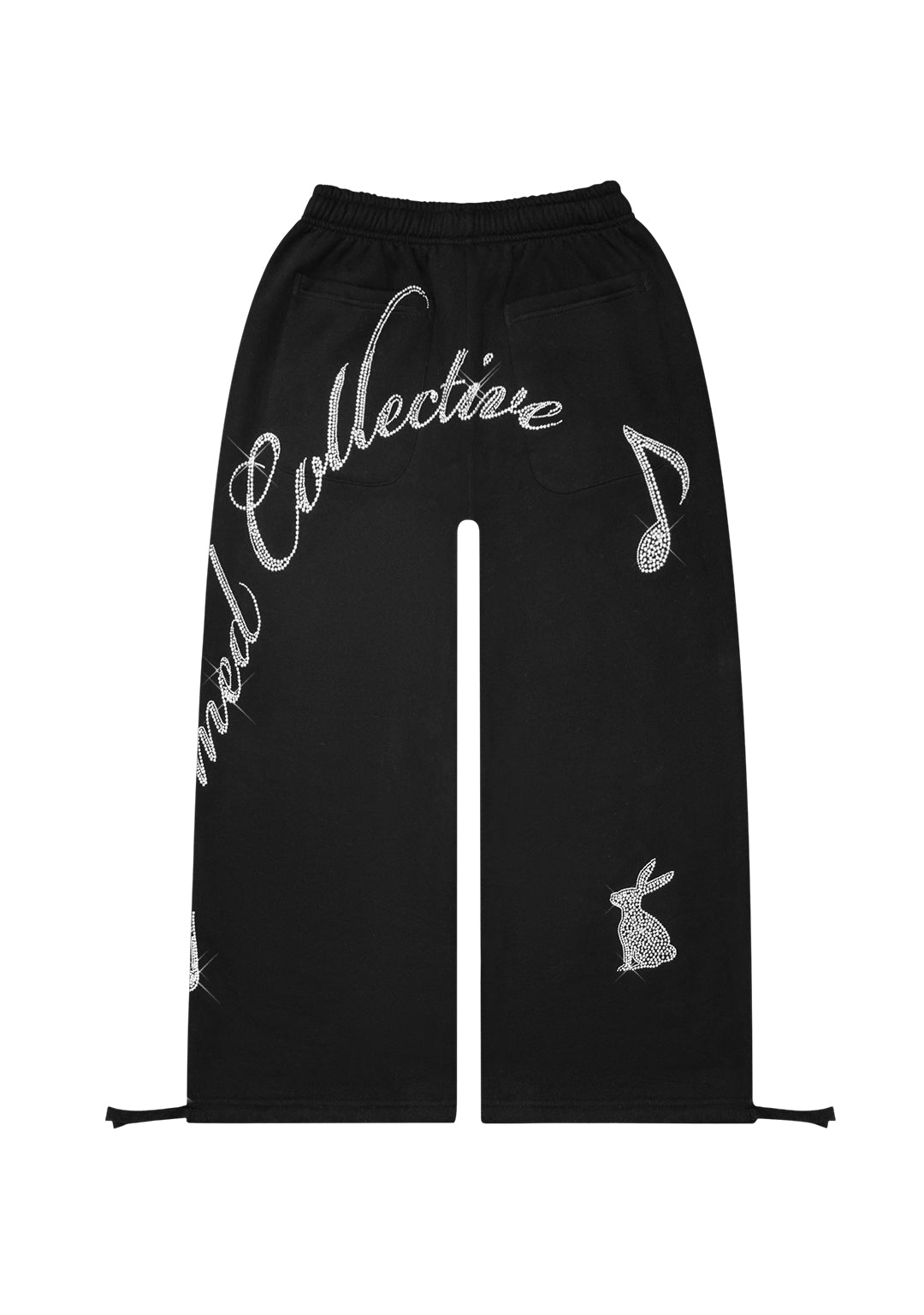 MUSE STUDDED OVERSIZED SWEATPANTS BLACK