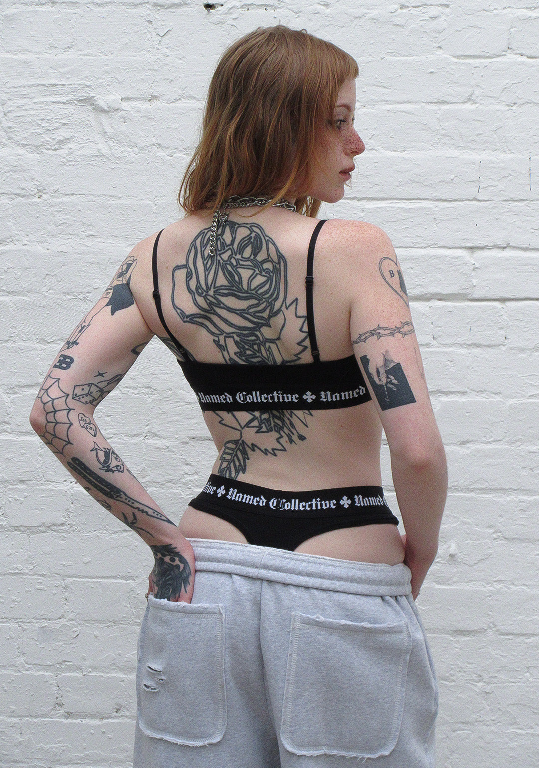 NAMED CLASSICS LOGO BRALETTE BLACK