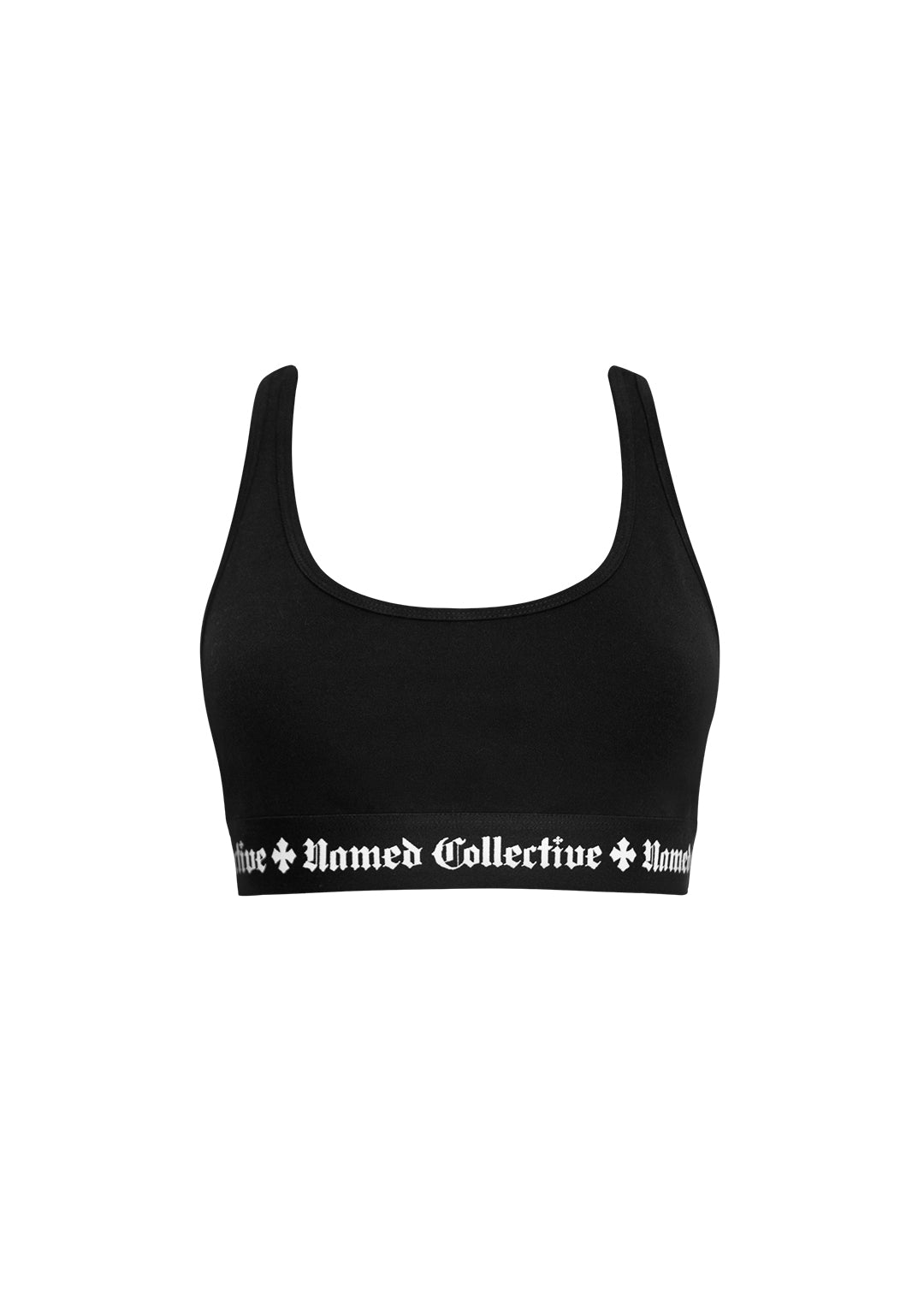 NAMED CLASSICS LOGO RACERBACK BRALETTE BLACK