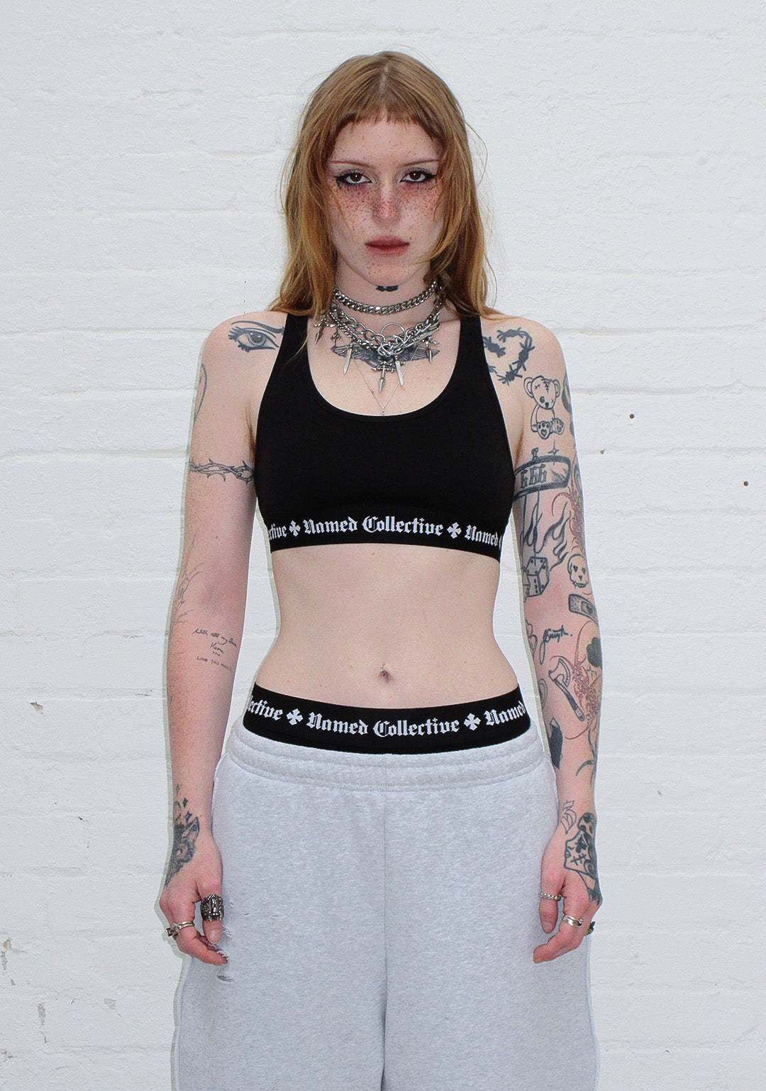 NAMED CLASSICS LOGO RACERBACK BRALETTE BLACK