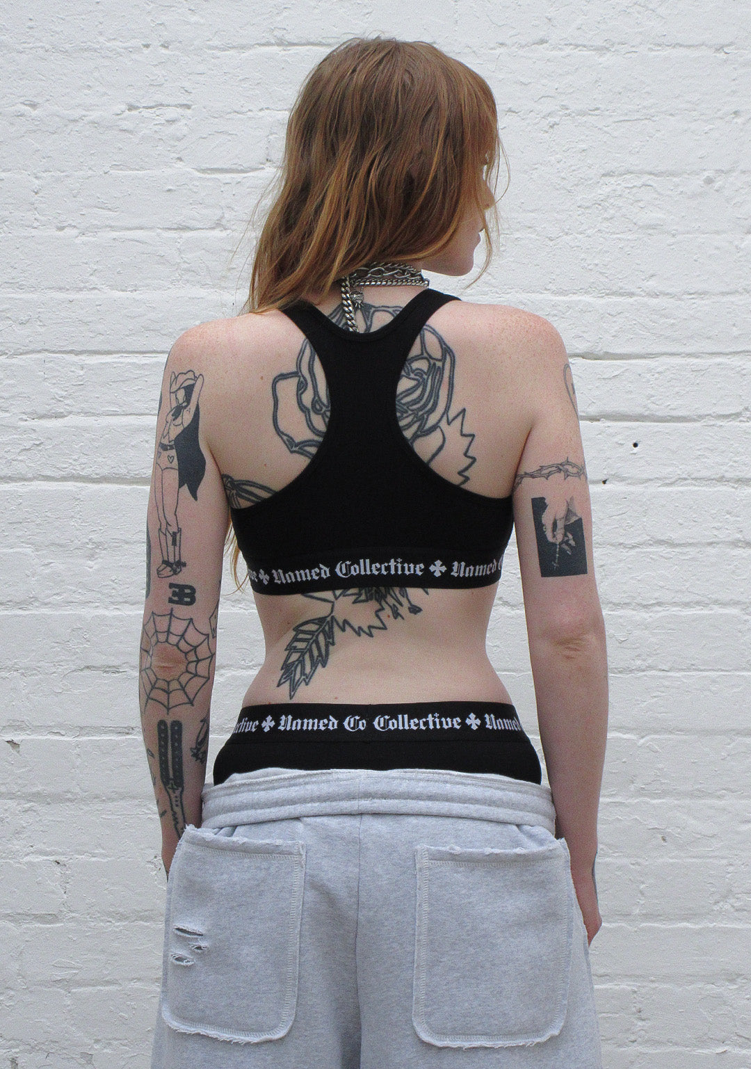 NAMED CLASSICS LOGO RACERBACK BRALETTE BLACK