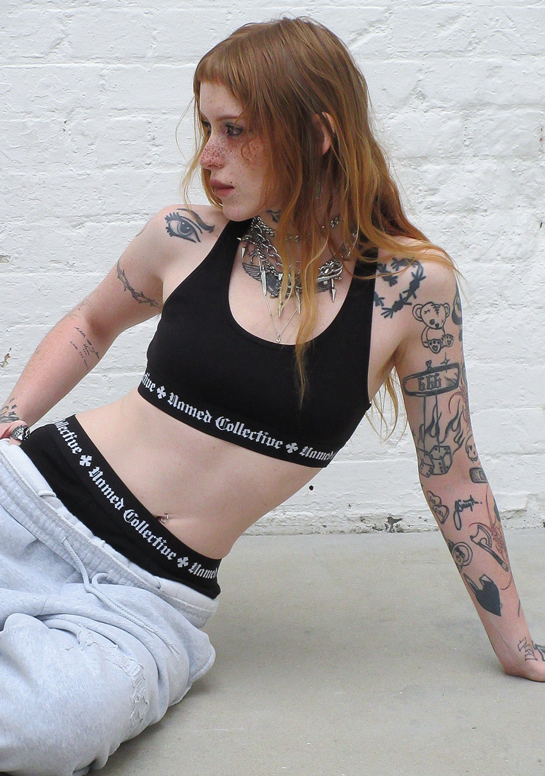 NAMED CLASSICS LOGO RACERBACK BRALETTE BLACK