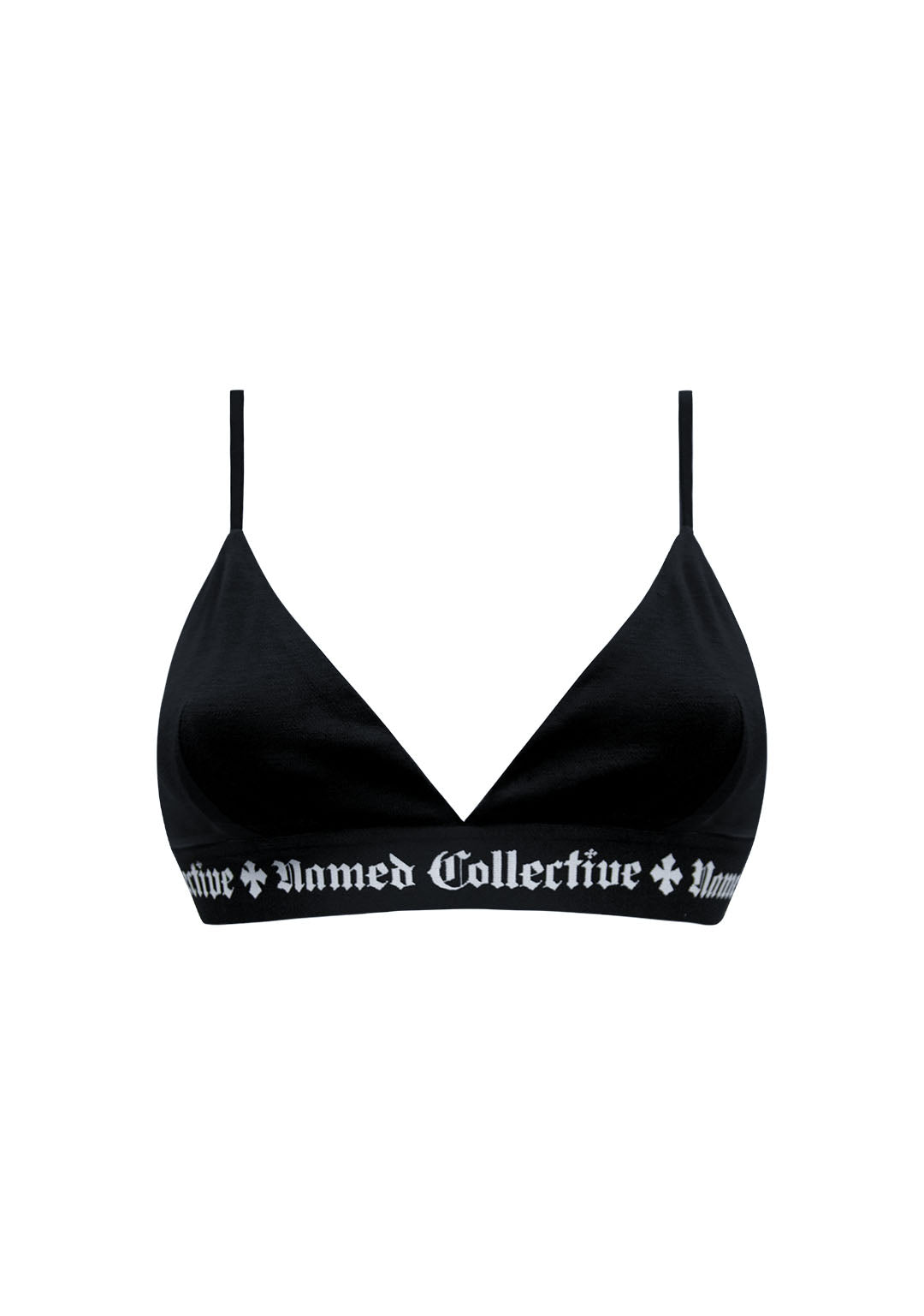 NAMED CLASSICS LOGO TRIANGLE BRALETTE BLACK