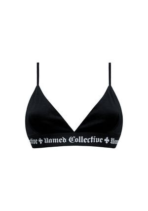 NAMED CLASSICS LOGO TRIANGLE BRALETTE BLACK