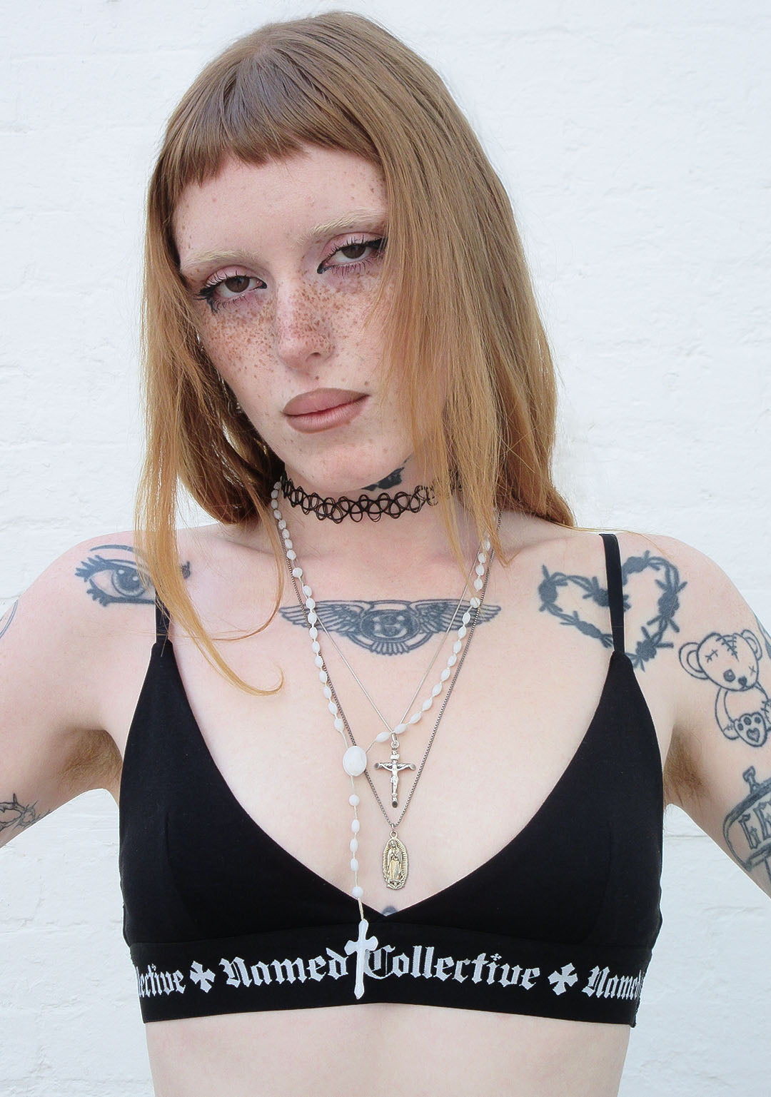 NAMED CLASSICS LOGO TRIANGLE BRALETTE BLACK