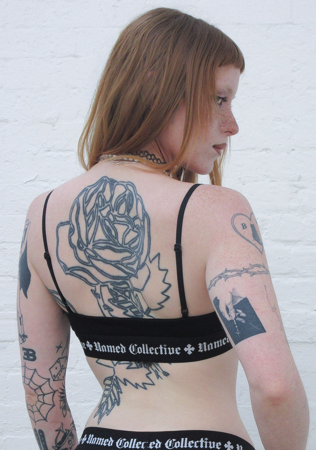NAMED CLASSICS LOGO TRIANGLE BRALETTE BLACK