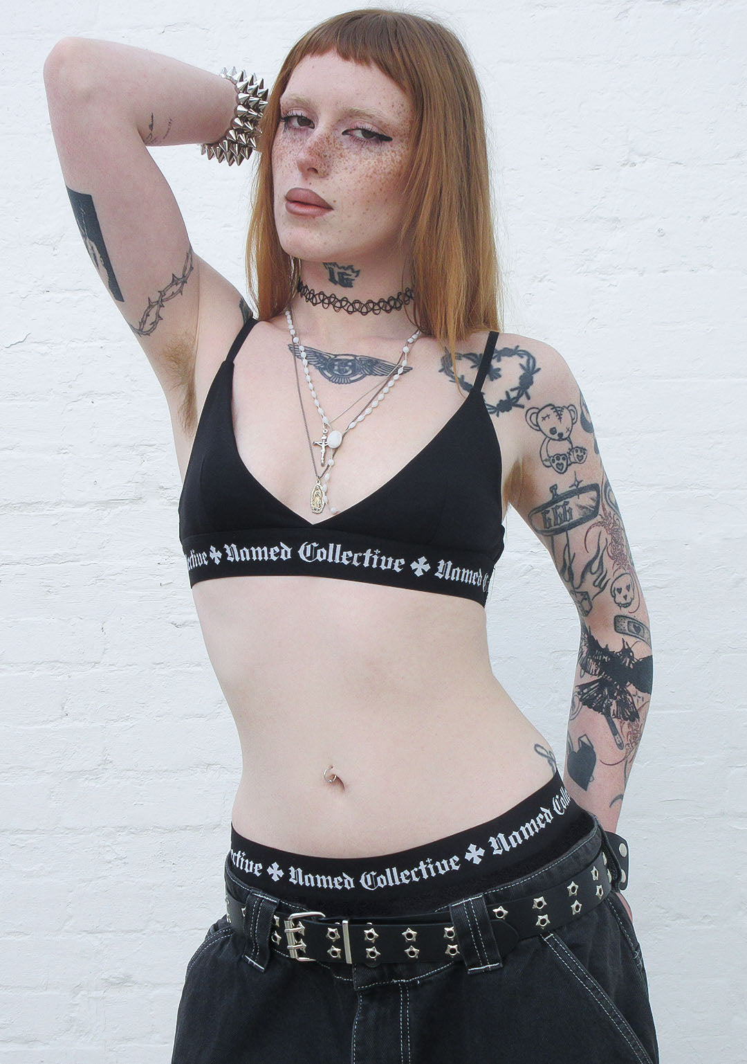 NAMED CLASSICS LOGO TRIANGLE BRALETTE BLACK