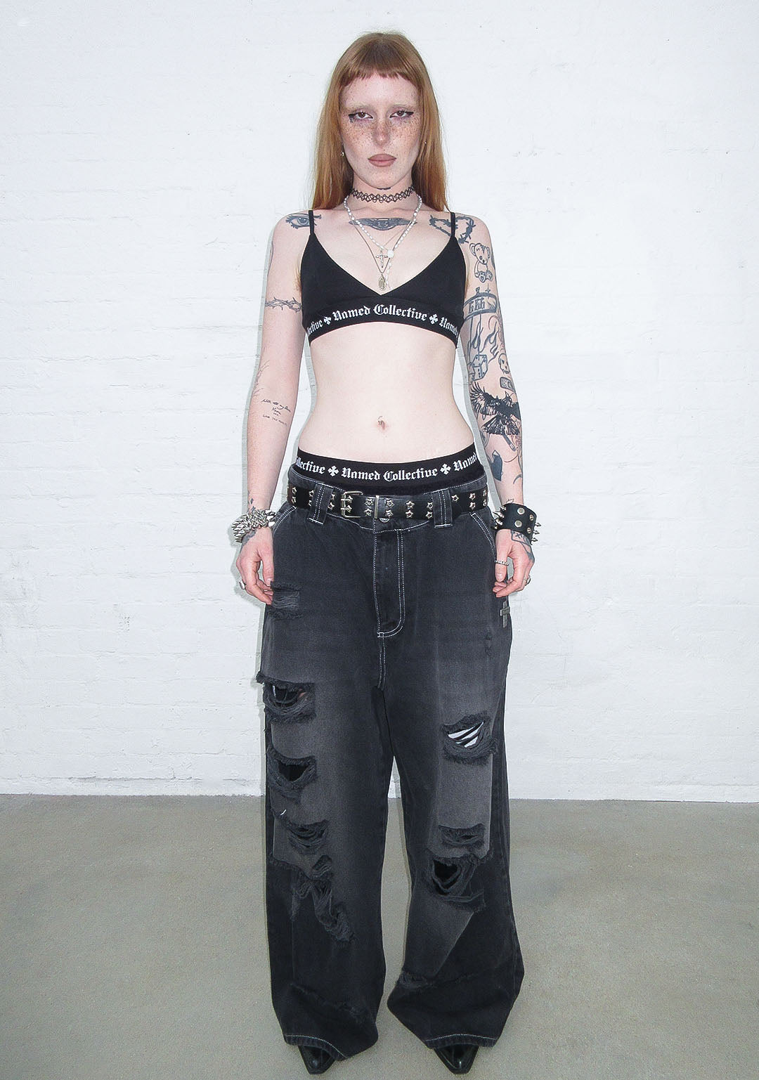 NAMED CLASSICS LOGO TRIANGLE BRALETTE BLACK