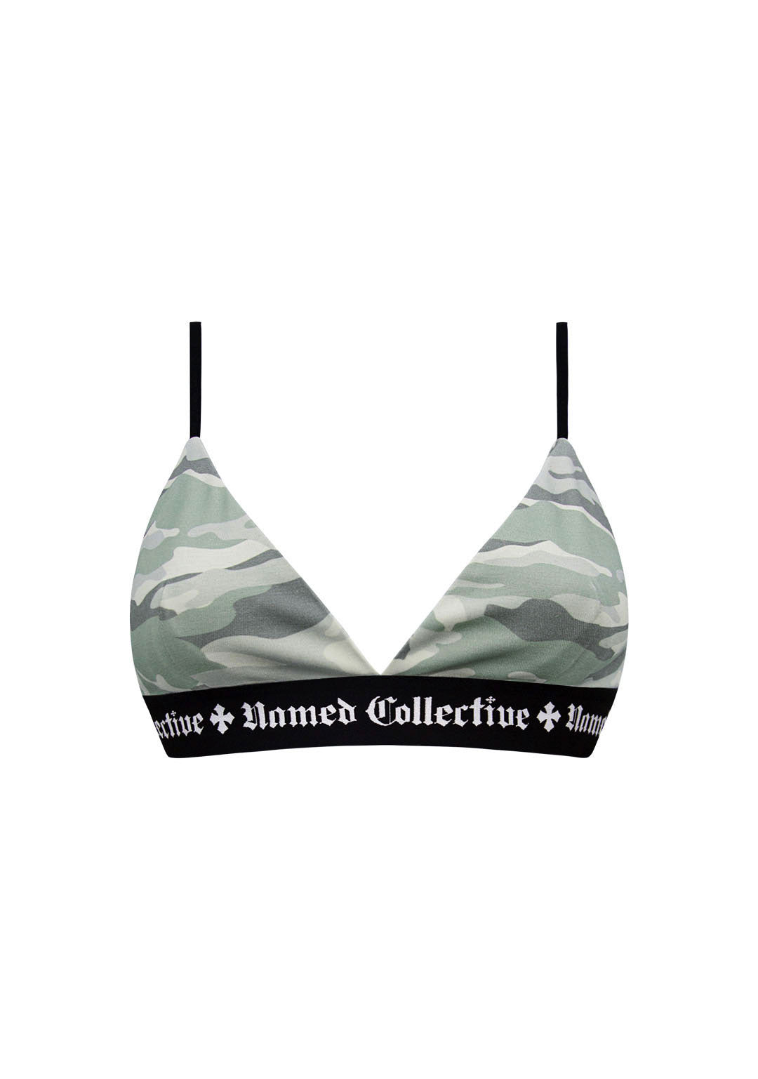 NAMED CLASSICS LOGO TRIANGLE BRALETTE CAMO