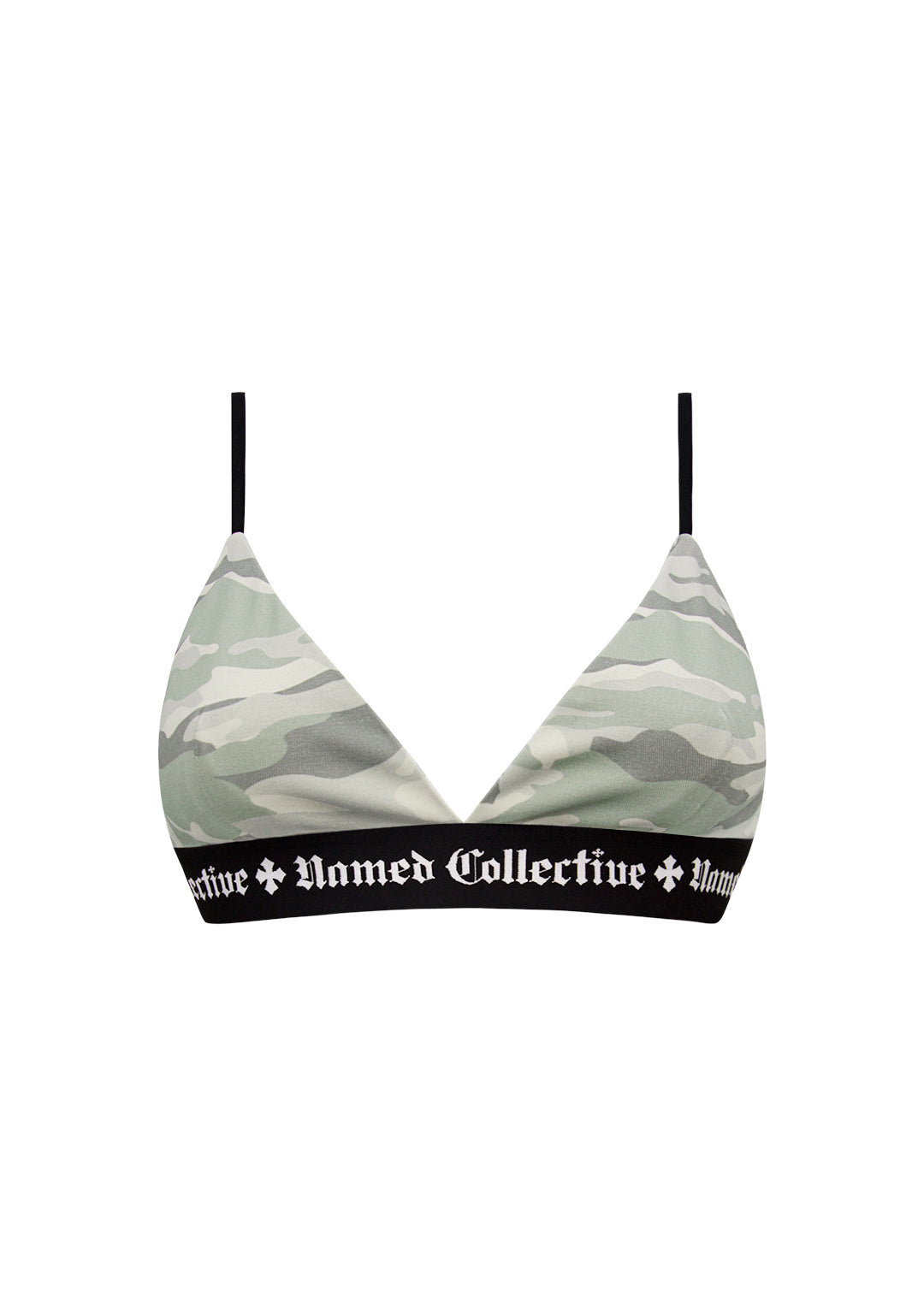 NAMED CLASSICS LOGO TRIANGLE BRALETTE CAMO