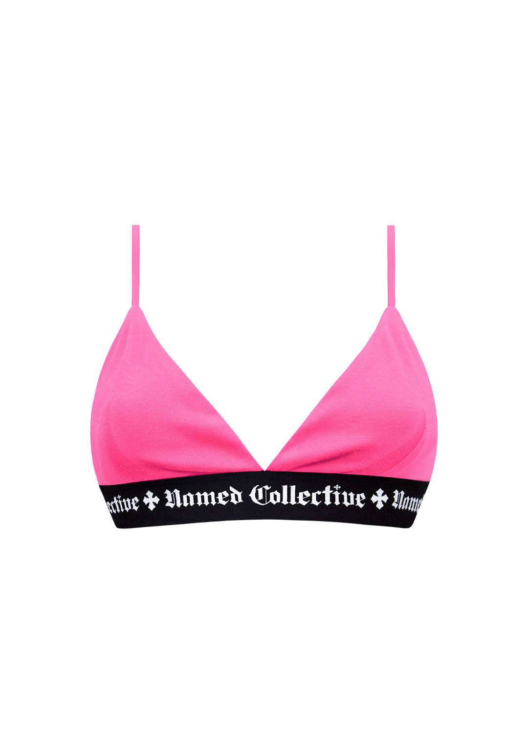 NAMED CLASSICS LOGO TRIANGLE BRALETTE HOT PINK