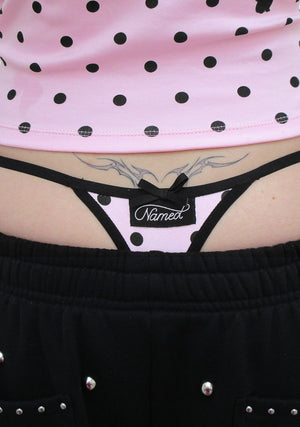 NOVA POLKA DOT G-STRING BABY PINK