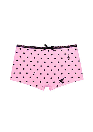 NOVA POLKA DOT MICRO HOTPANT SHORTS BABY PINK