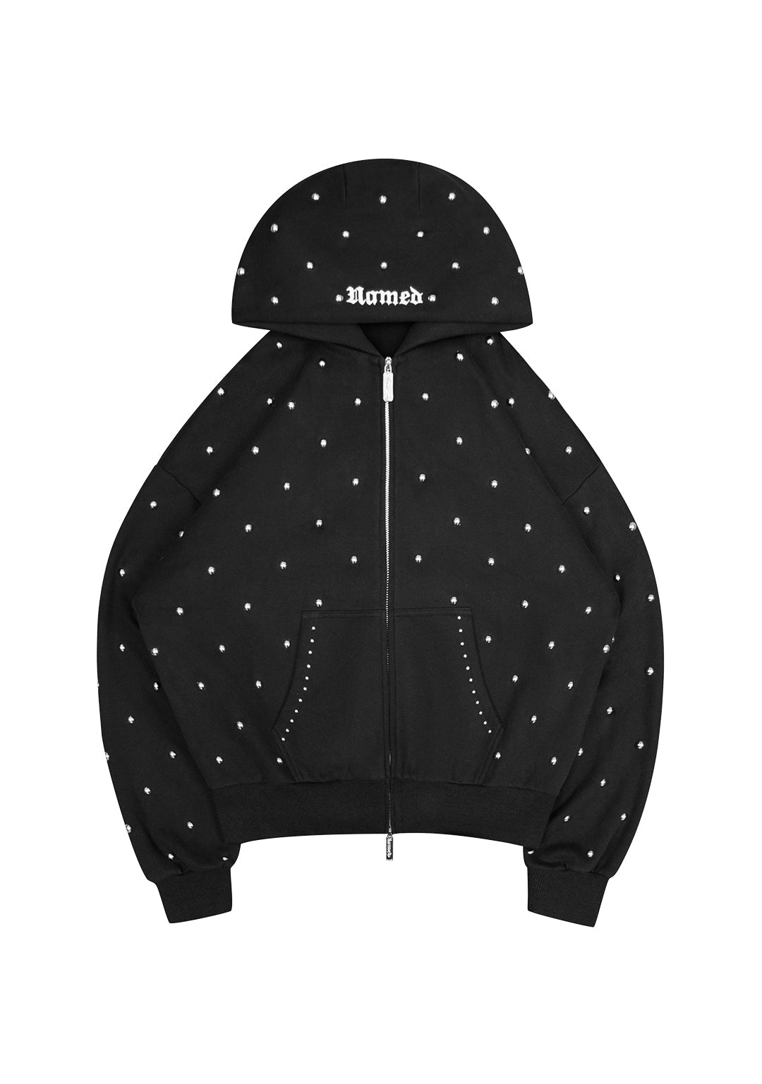 Nova Studded Polka Dot Zip Hoodie Black – NAMED COLLECTIVE®
