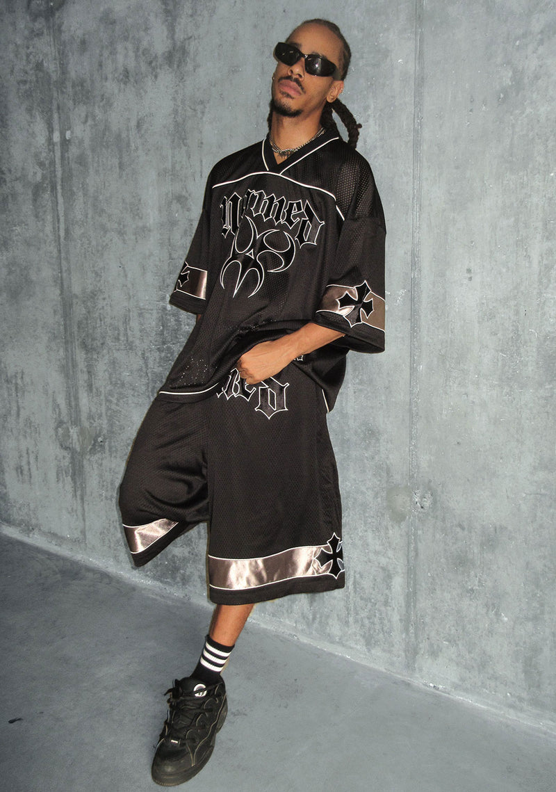 Nth ACTIVE AIRTEX MESH OVERSIZED JERSEY BLACK