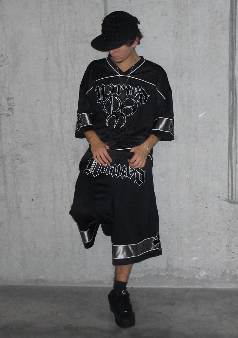 Nth ACTIVE AIRTEX MESH OVERSIZED SHORTS BLACK