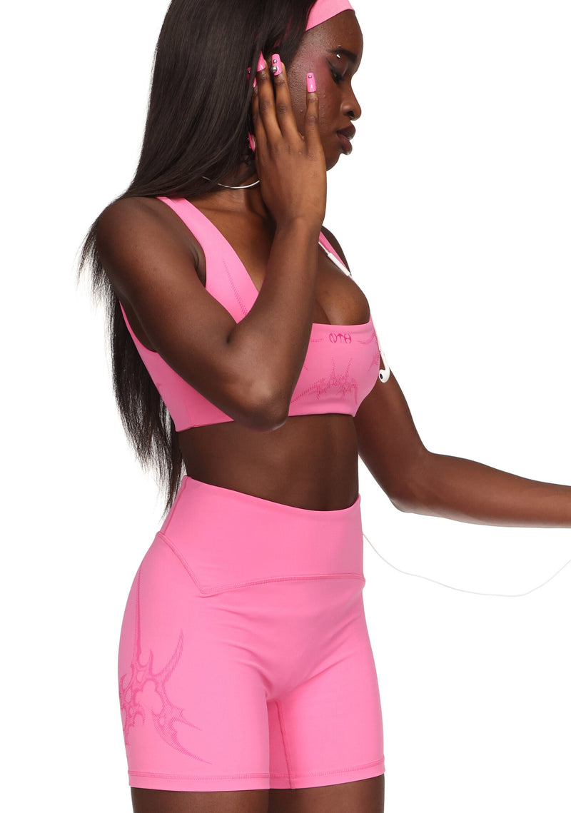 Nth ACTIVE CYBER SHORTS HOT PINK