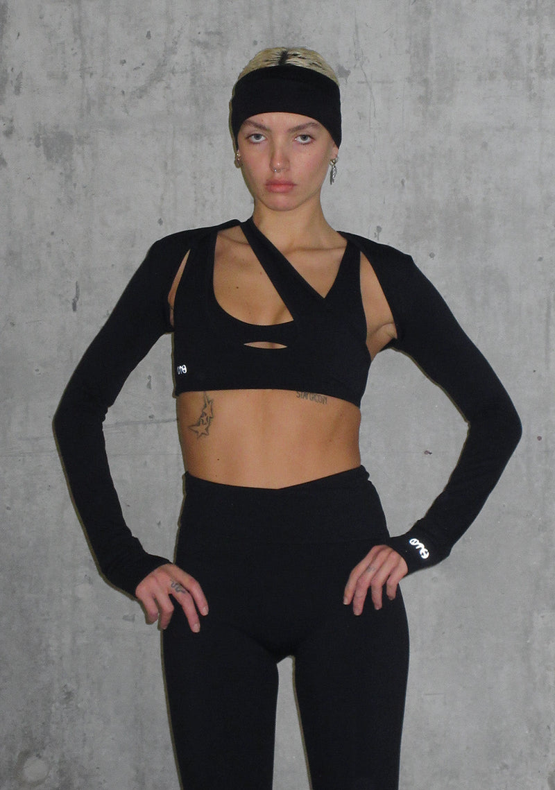 Nth ACTIVE FLARED LEGGINGS BLACK