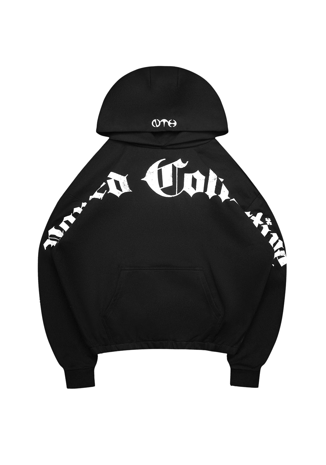 Nth ACTIVE OLD ENGLISH OVERSIZED PULLOVER HOODIE BLACK