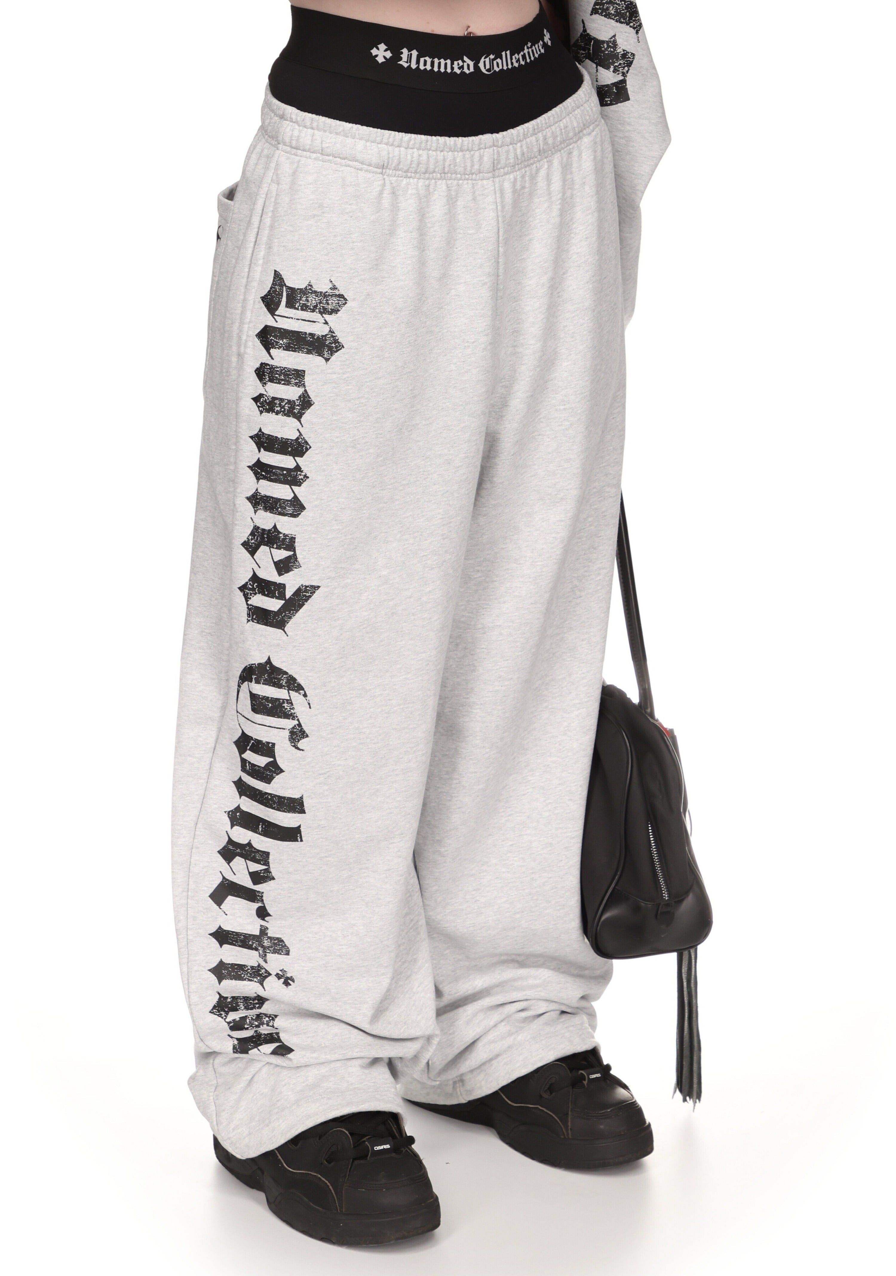 Nth Active Old English Oversized Sweatpants Grey Marl – NAMED