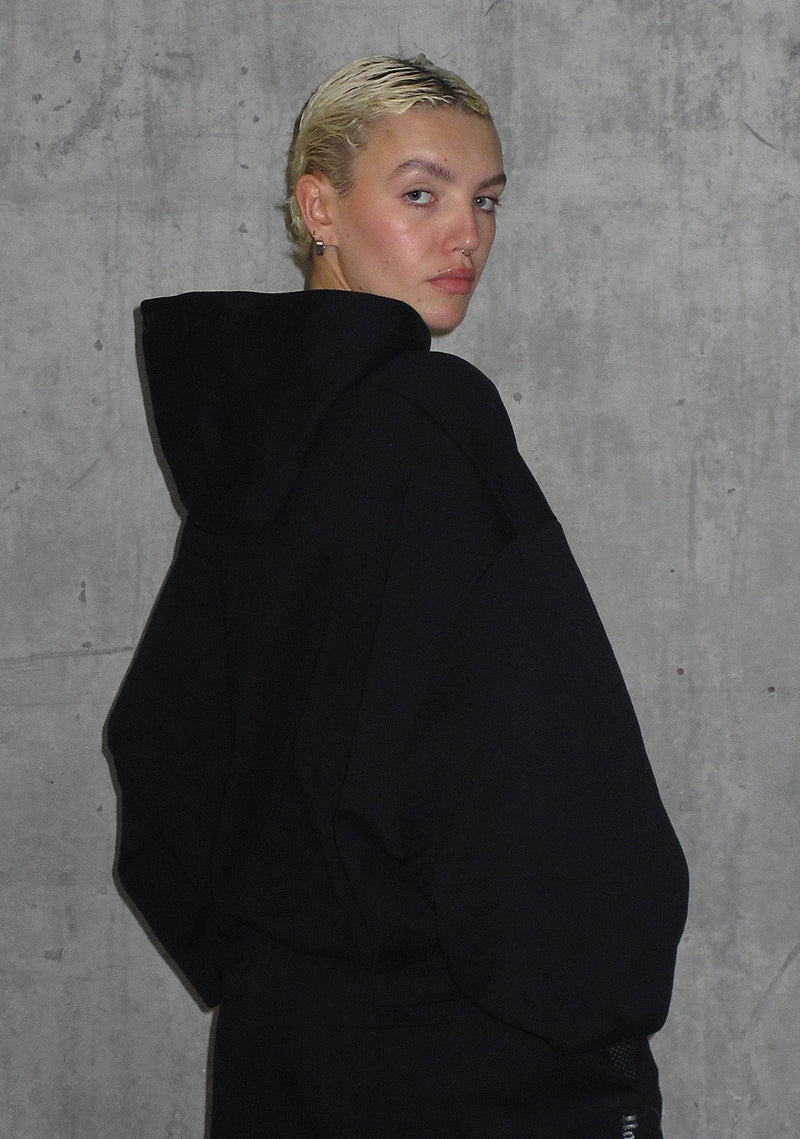 Nth ACTIVE OVERSIZED PULLOVER HOODIE BLACK