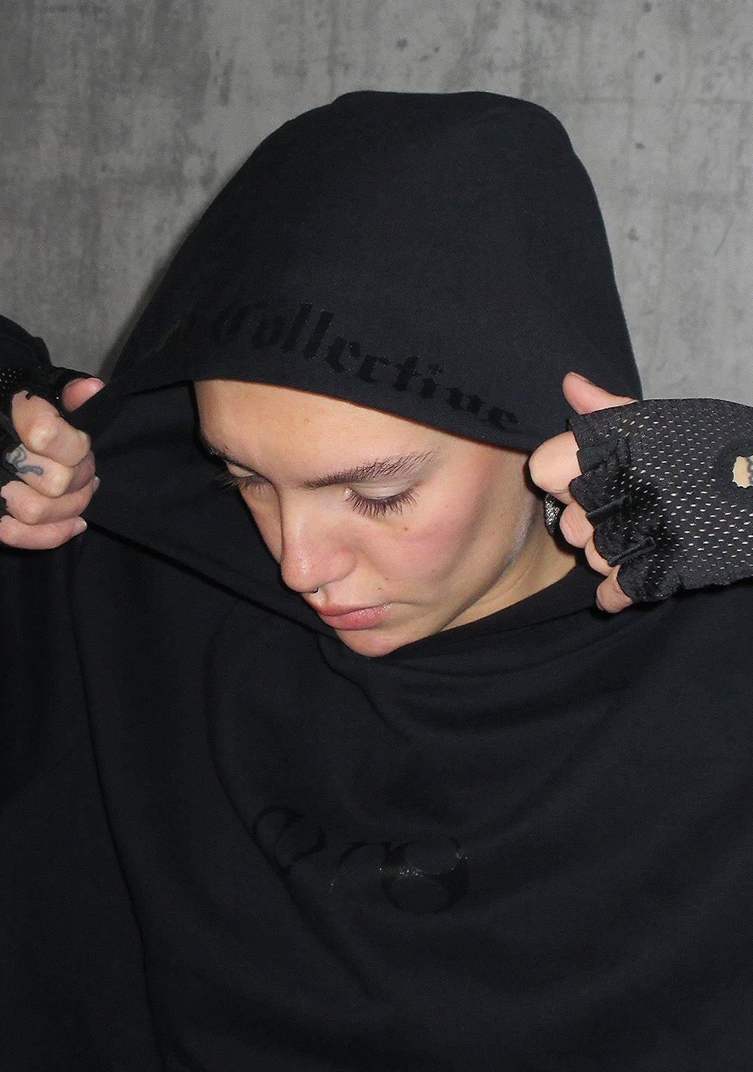 Nth ACTIVE OVERSIZED PULLOVER HOODIE BLACK