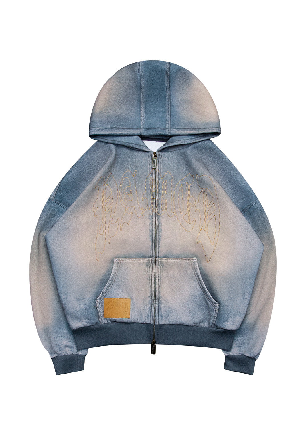 Off Grid Denim Effect Zip Hoodie Washed Blue – NAMED COLLECTIVE®