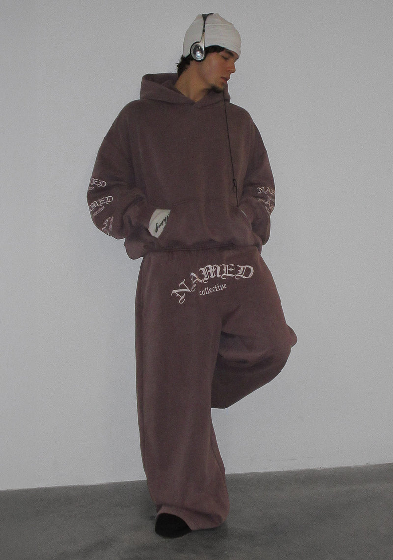 OLD ENGLISH OVERSIZED SWEATPANTS WASHED MAUVE