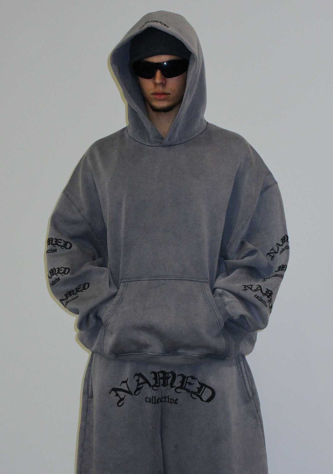 Old English Pullover Hoodie Washed Vintage Grey – NAMED COLLECTIVE®