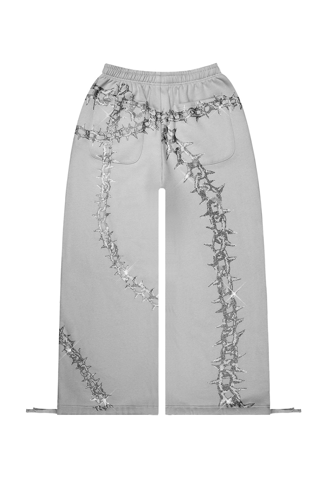 Omen Rhinestone Oversized Sweatpants Smoke Grey – NAMED COLLECTIVE®
