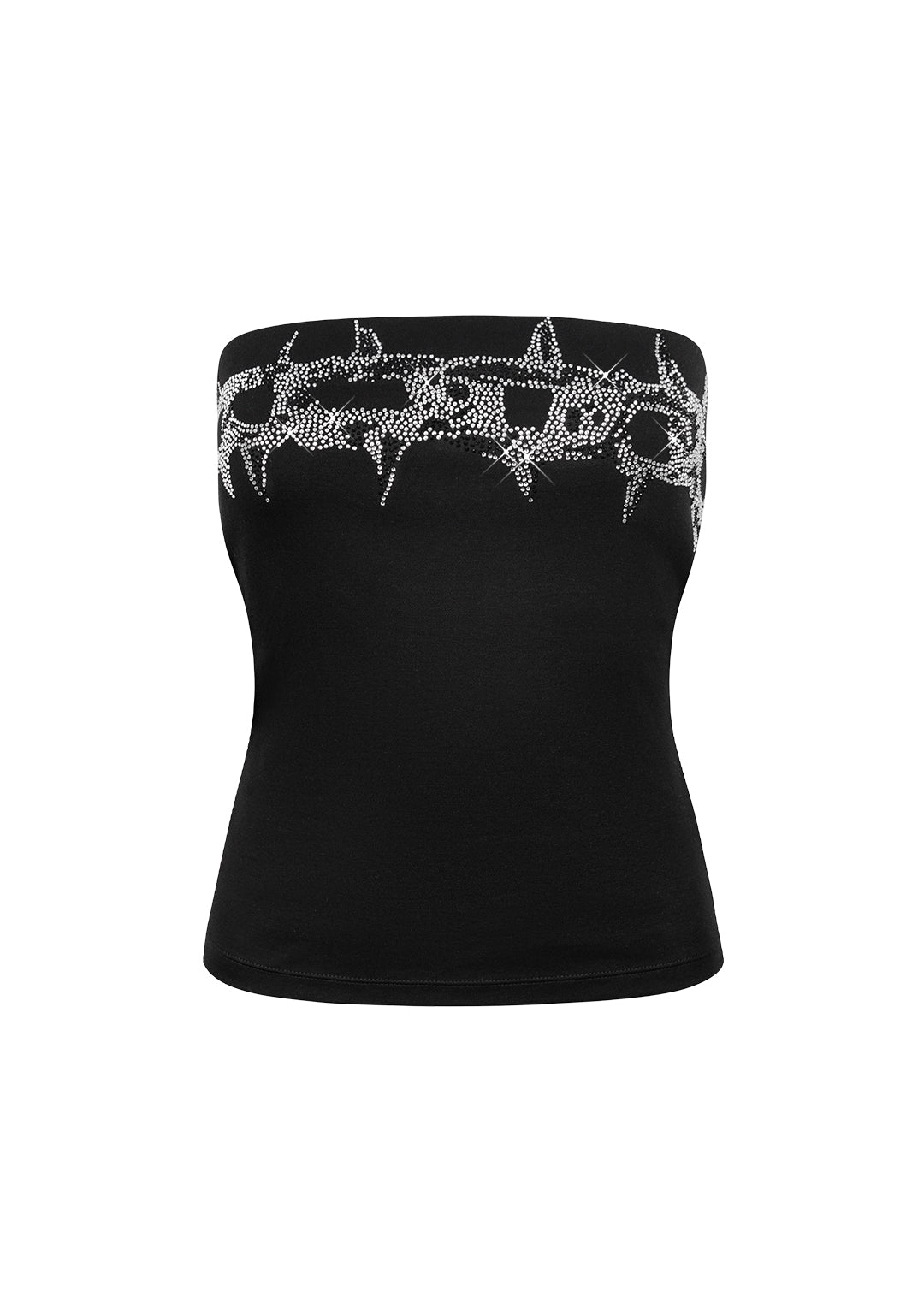OMEN RHINESTONE TUBE TOP BLACK – NAMED COLLECTIVE®