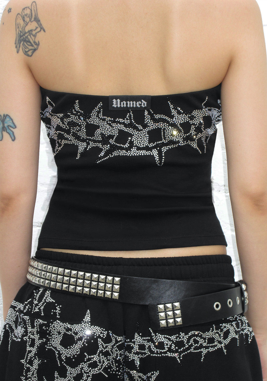 OMEN RHINESTONE TUBE TOP BLACK – NAMED COLLECTIVE®
