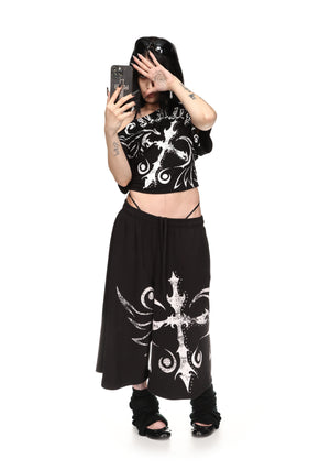 OUTLAW OFF THE SHOULDER TOP BLACK