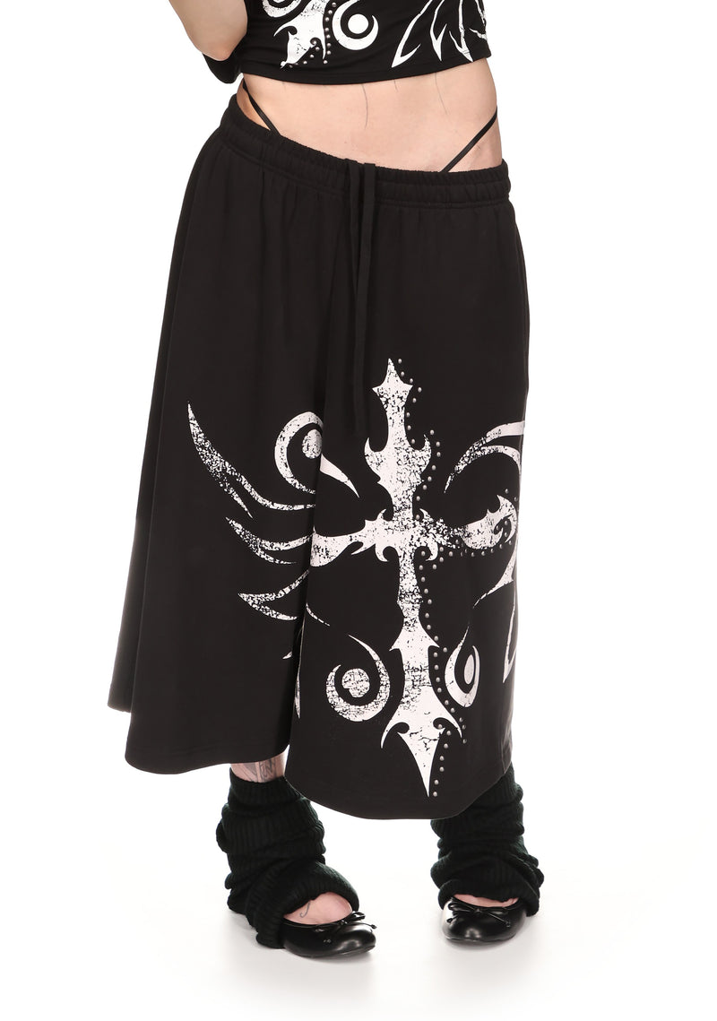 OUTLAW OVERSIZED SWEATSHORTS BLACK
