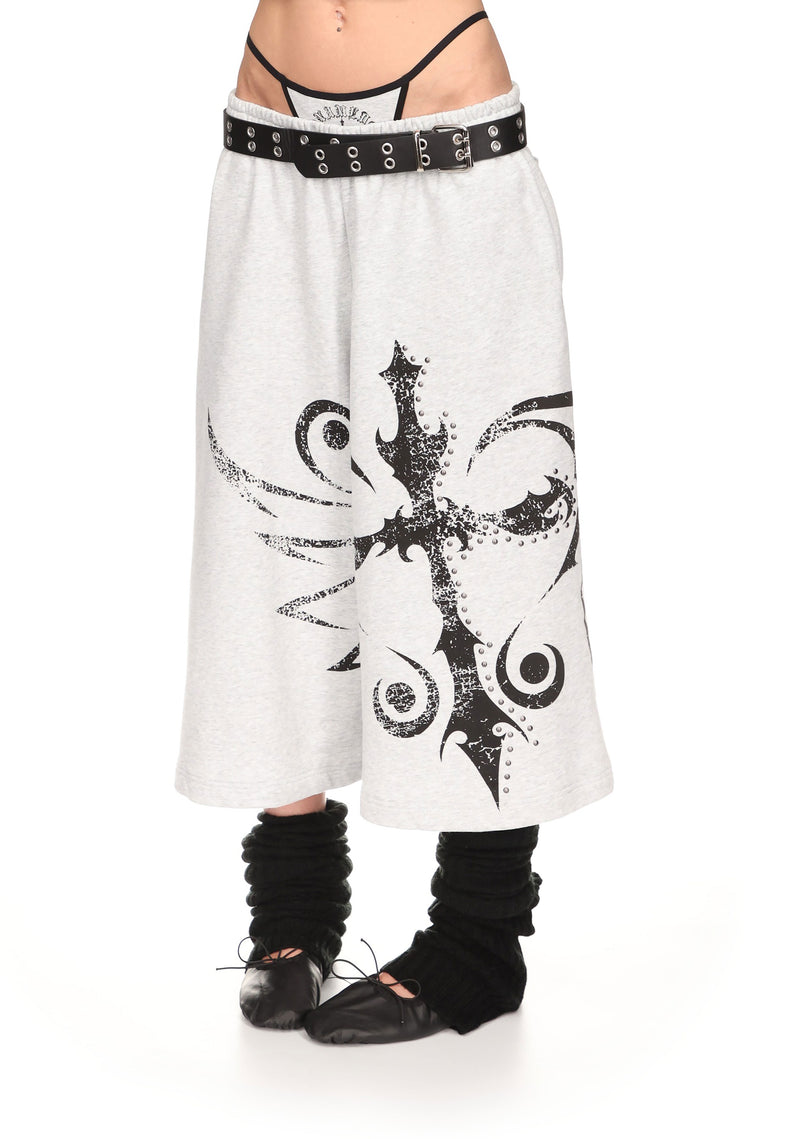 OUTLAW OVERSIZED SWEATSHORTS GREY MARL