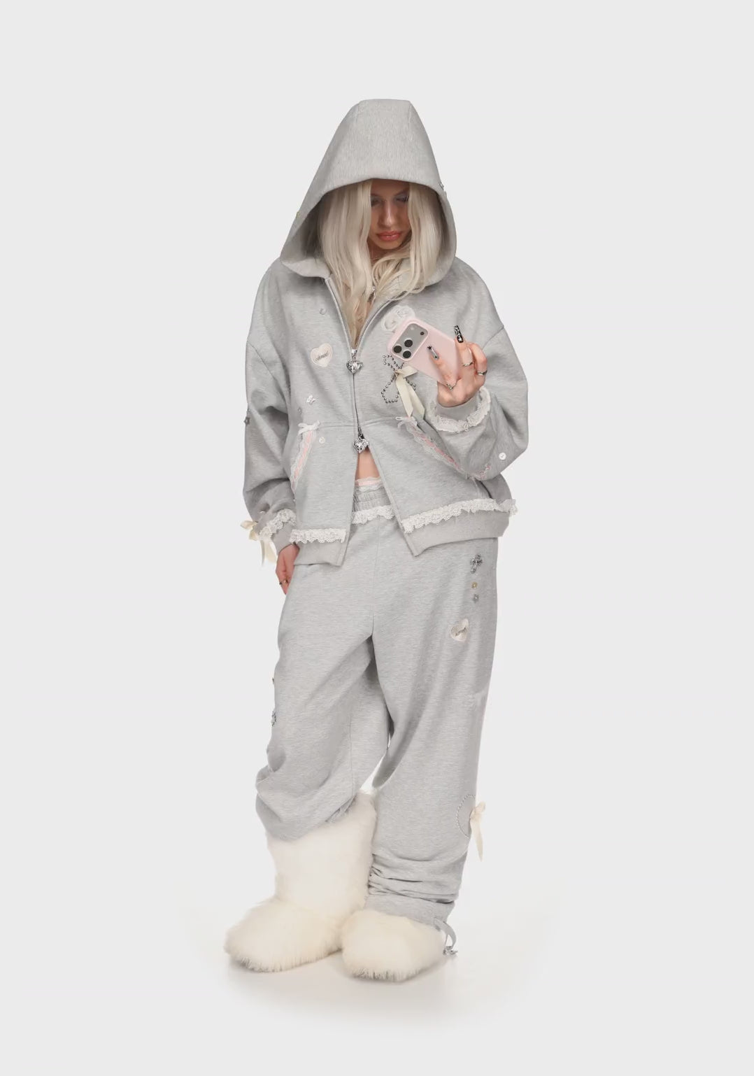 Whisper Zip Hoodie Grey Marl – NAMED COLLECTIVE®