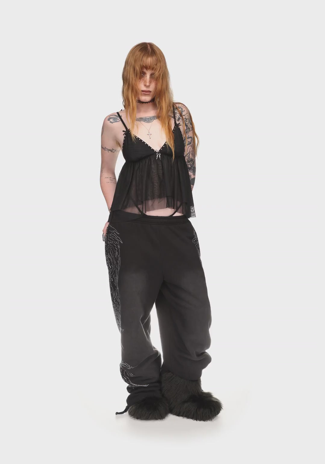 Fallen Sheer Mesh Wings Cami Top Black – NAMED COLLECTIVE®