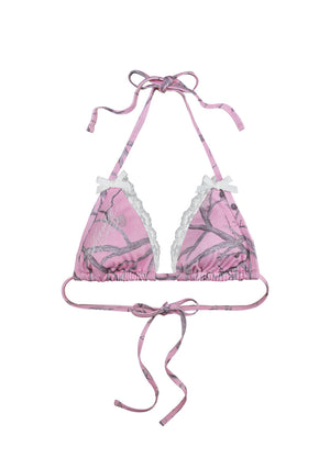 PREY BIKINI TOP PINK CAMO