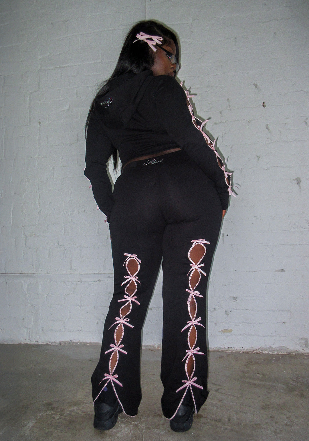 Princ355 Ribbon Sculpt Stretch Pants Black – NAMED COLLECTIVE®