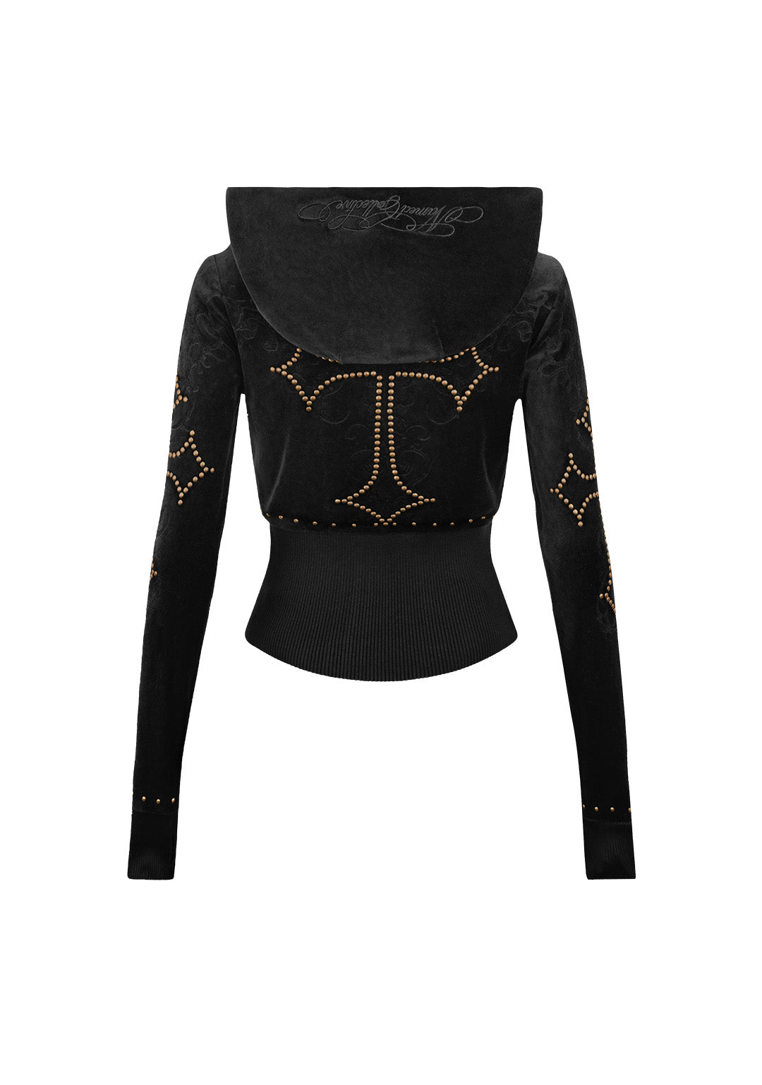 Rebel Studded Velour Zip Hoodie Black – NAMED COLLECTIVE®