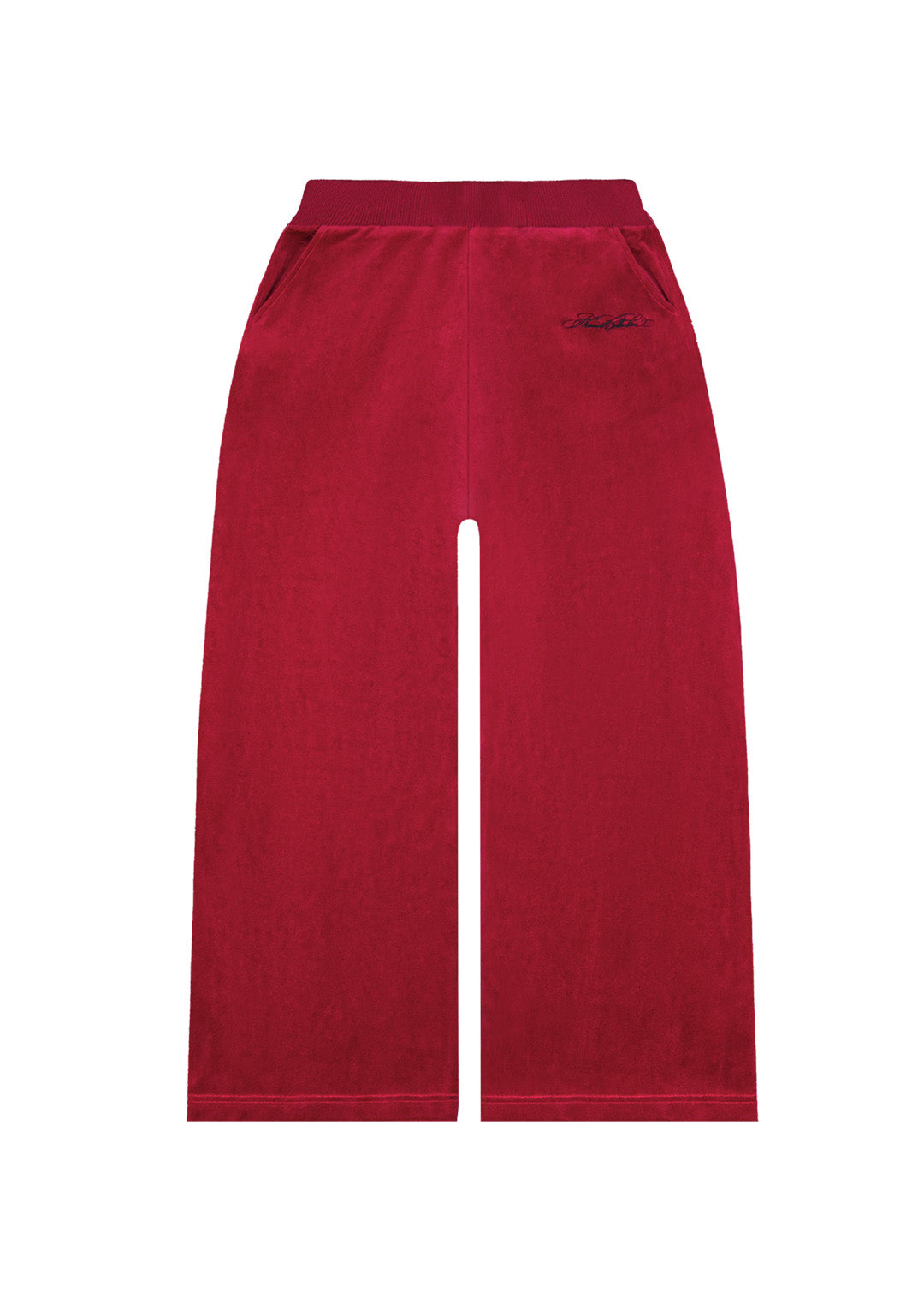 REBEL VELOUR SWEATPANTS DARK RED