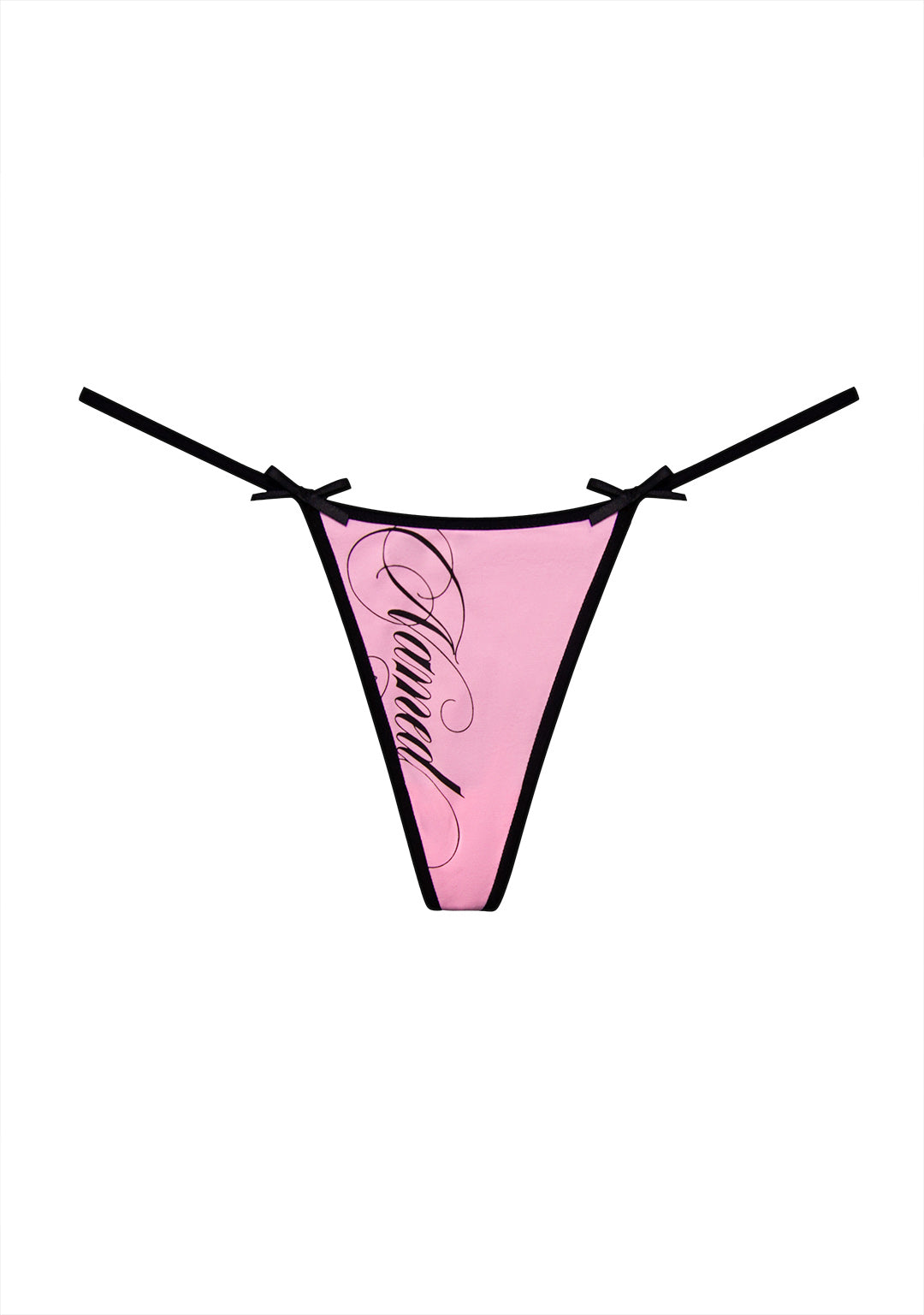 RISK LOGO THONG BABY PINK