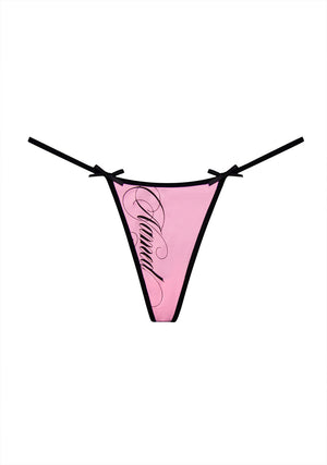 RISK LOGO THONG BABY PINK