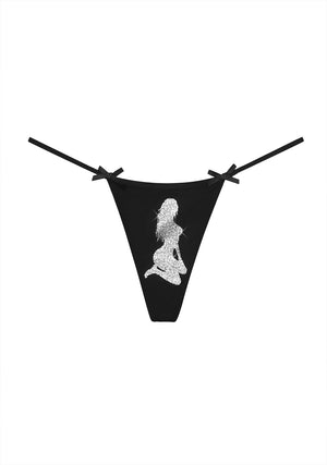 RISK SILHOUETTE THONG BLACK
