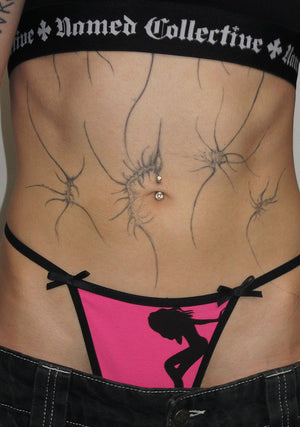 RISK SILHOUETTE THONG HOT PINK