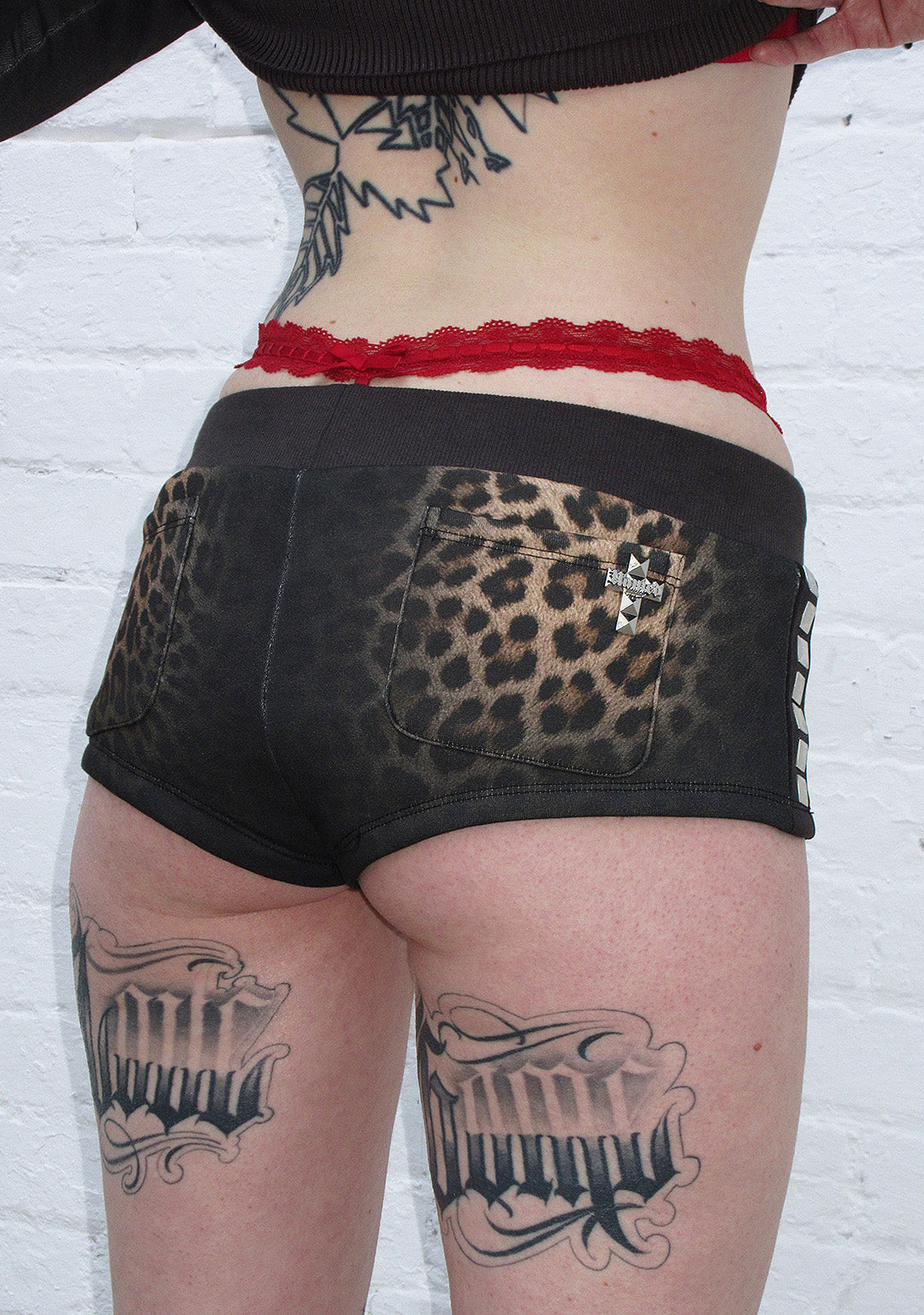 Rumour Studded Micro Shorts Leopard – NAMED COLLECTIVE®